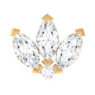 Rosec Jewels-Marquise Diamond Lotus Flower Earring for Cartilage Piercing