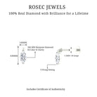 Rosec Jewels-Marquise Diamond Cartilage Drop Earring with Flat Back