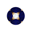 Rosec Jewels-Marquise Blue Sapphire Cartilage Earring with Moissanite