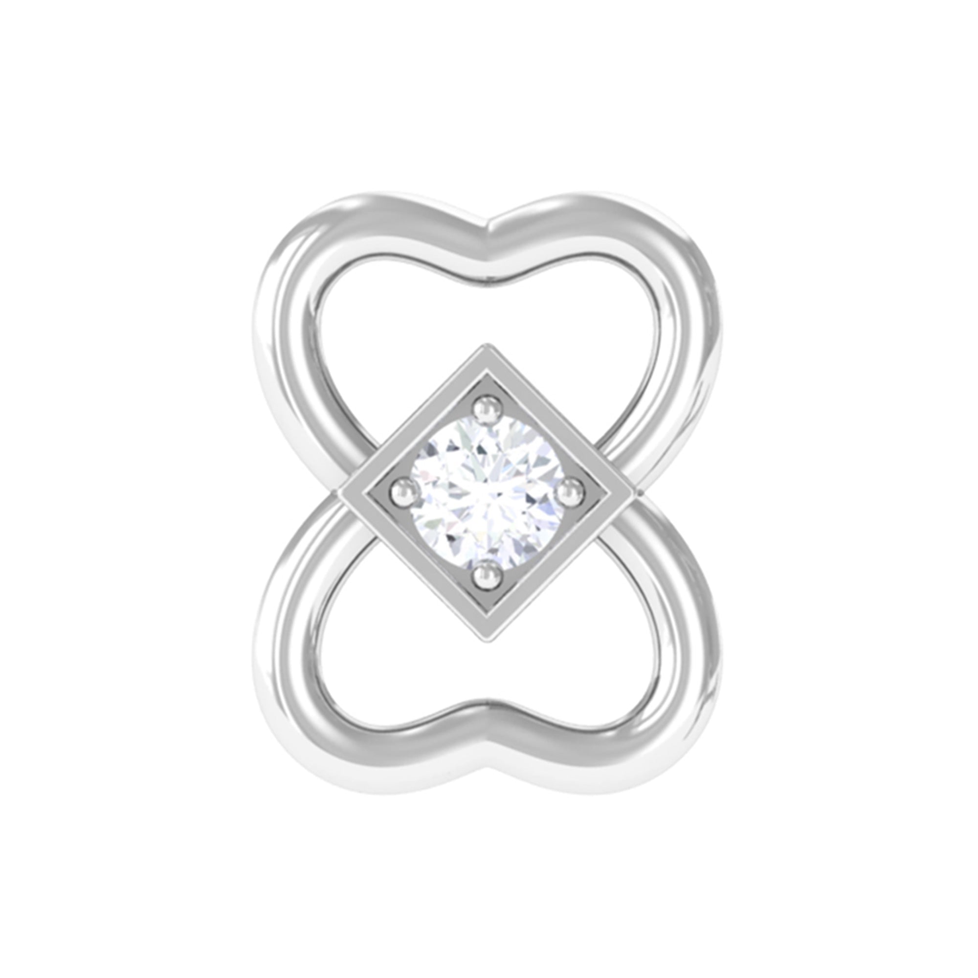 Rosec Jewels-Dainty Diamond Heart Earring for Tragus Piercing