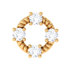 Rosec Jewels-Moissanite Gold Twisted Rope Circle Earring