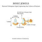 Rosec Jewels-Pear Shaped Ethiopian Opal Unique Cartilage Earring