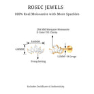 Rosec Jewels-Marquise Moissanite Leaf Ear Crawler Earring