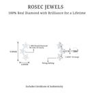 Rosec Jewels-Natural Diamond Flower Crawler Earring for Helix Piercing