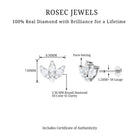 Rosec Jewels-Natural Diamond Lotus Flower Earring with Flat Back