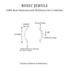 Rosec Jewels-Simple Diamond Curved Crawler Earring for Helix Piercing