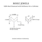 Rosec Jewels-Real Diamond Double Chain Earring for Cartilage Piercing