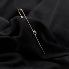 Rosec Jewels-Simple Black Onyx Ear Pin Earring in Bezel Setting