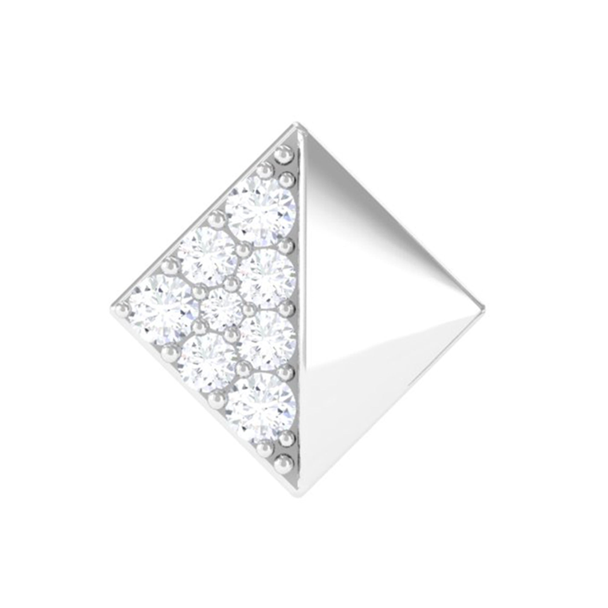 Rosec Jewels-Real Diamond Square Earring for Cartilage Piercing