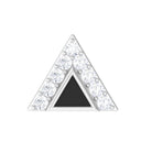 Rosec Jewels-Moissanite and Black Enamel Triangle Cartilage Earring