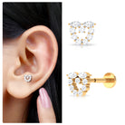 Rosec Jewels-Marquise and Round Moissanite Heart Helix Earring