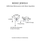 Rosec Jewels-Elegant Pear Moissanite Butterfly Cartilage Earring