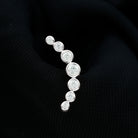 Rosec Jewels-Graduated Diamond Crawler Helix Earring in Bezel Set