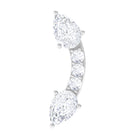 Rosec Jewels-Pear Shape Diamond Curved Helix Earring