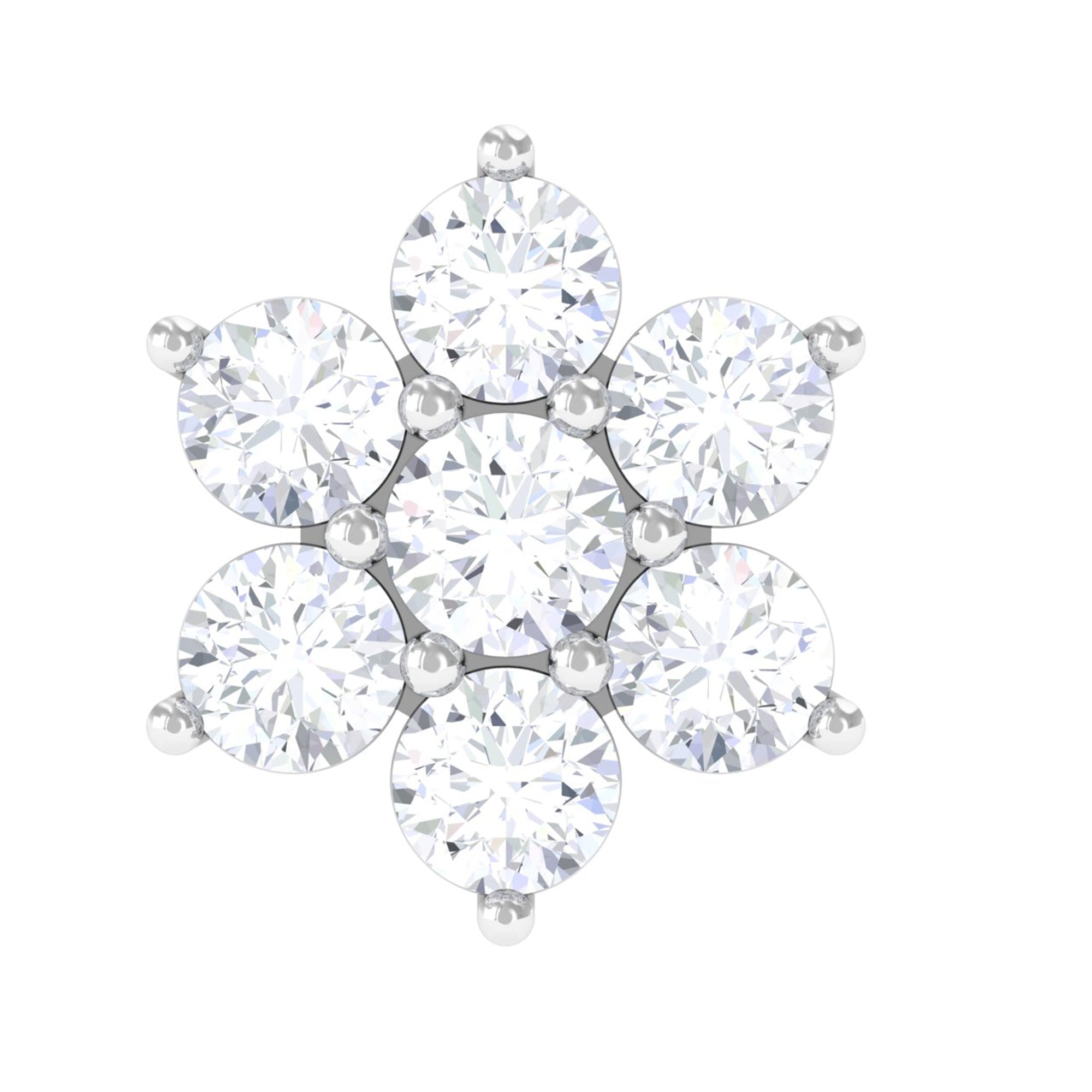 Rosec Jewels-Natural Diamond Flower Cartilage Earring