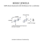 Rosec Jewels-Baguette Shape Diamond Cartilage Piercing Earring