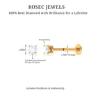 Rosec Jewels-Minimalist Diamond Solitaire Conch Earring