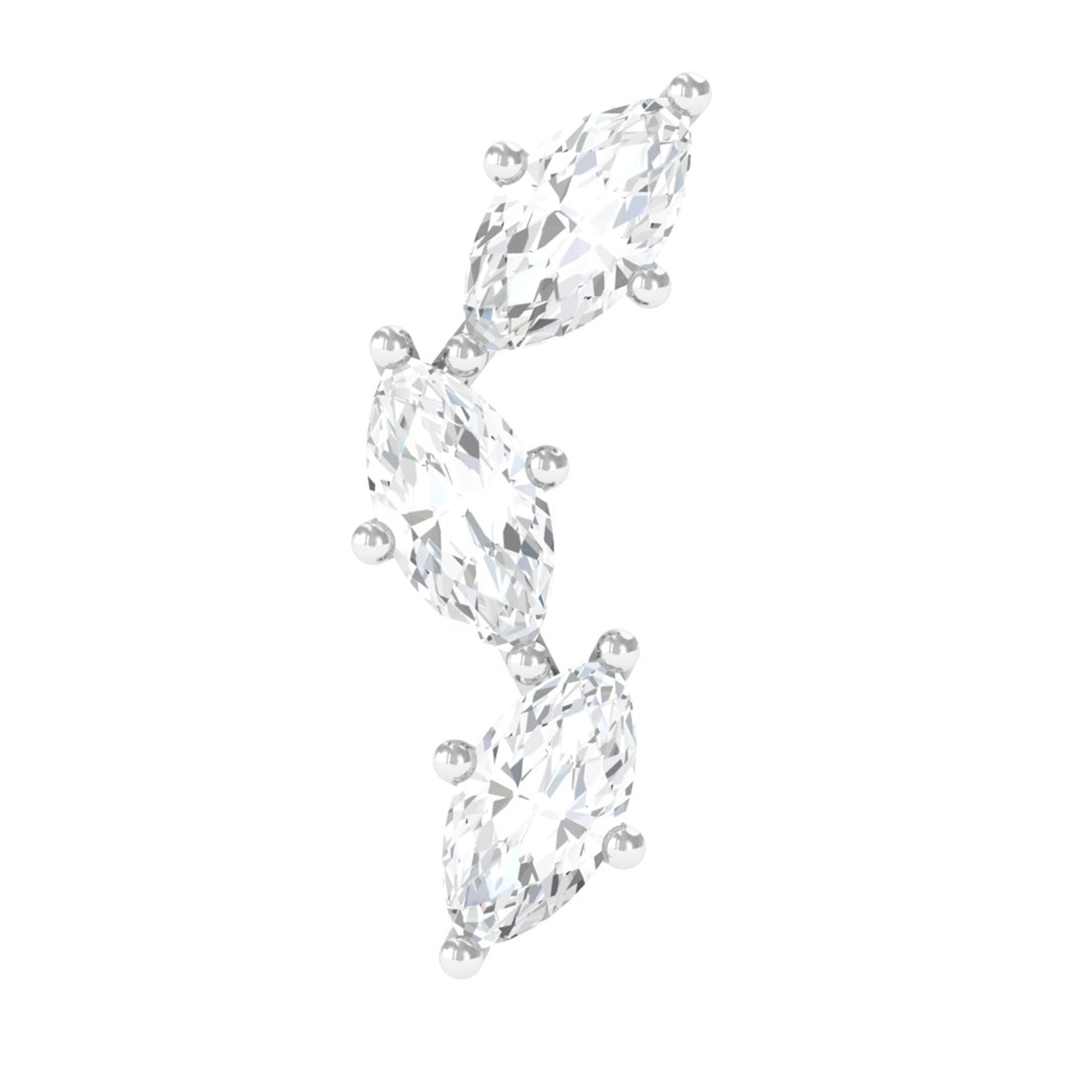 Rosec Jewels-Classic Marquise Diamond Helix Earring