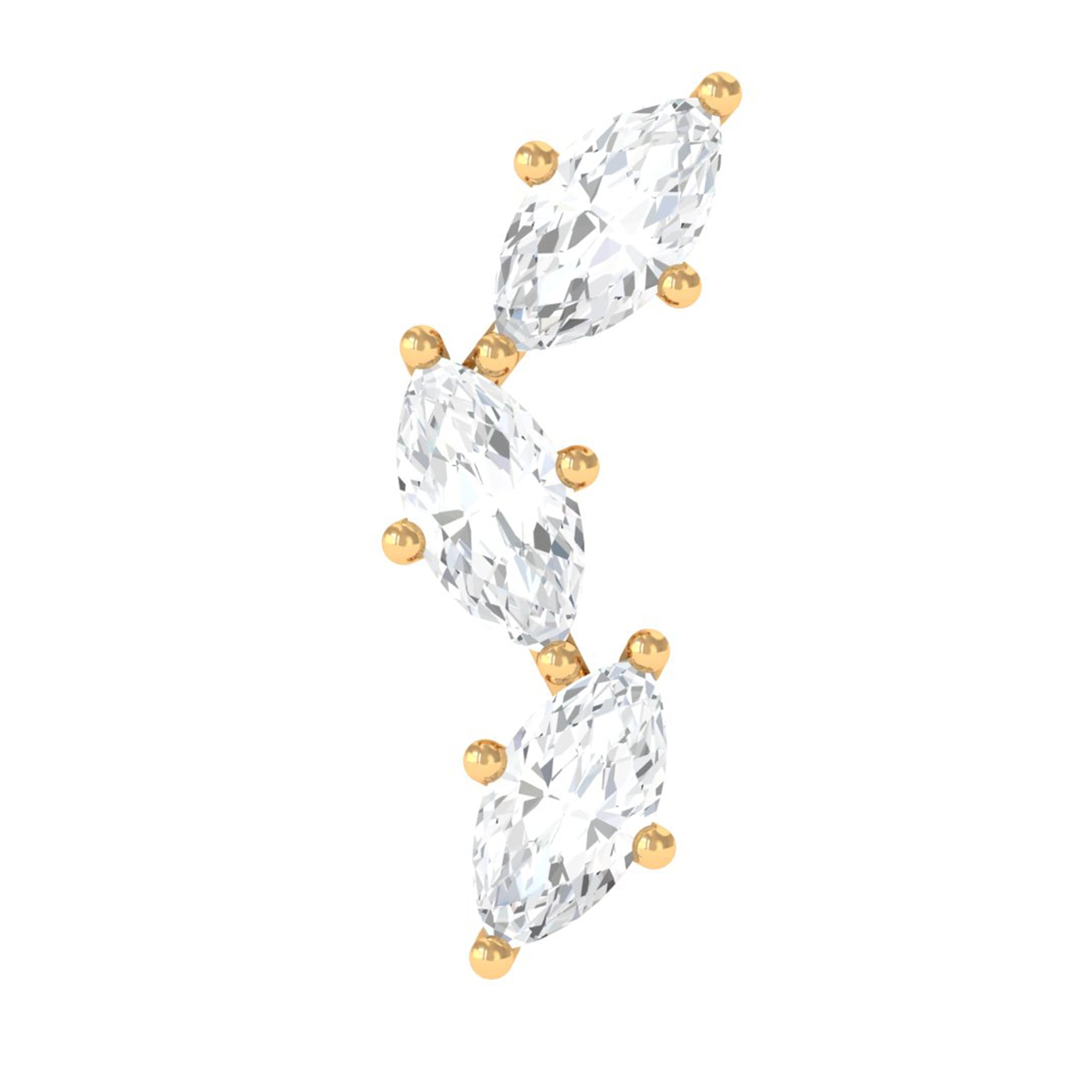 Rosec Jewels-Classic Marquise Diamond Helix Earring