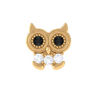 Rosec Jewels-Black Diamond Cute Owl Cartilage Earring with Moissanite