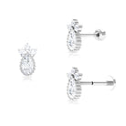 Rosec Jewels-Minimalist Moissanite Teardrop Earring for Helix Piercing