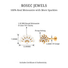 Rosec Jewels-Moissanite Chinese Fan Shaped Cartilage Earring