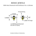 Rosec Jewels-Natural Diamond Honey Bee Cartilage Earring