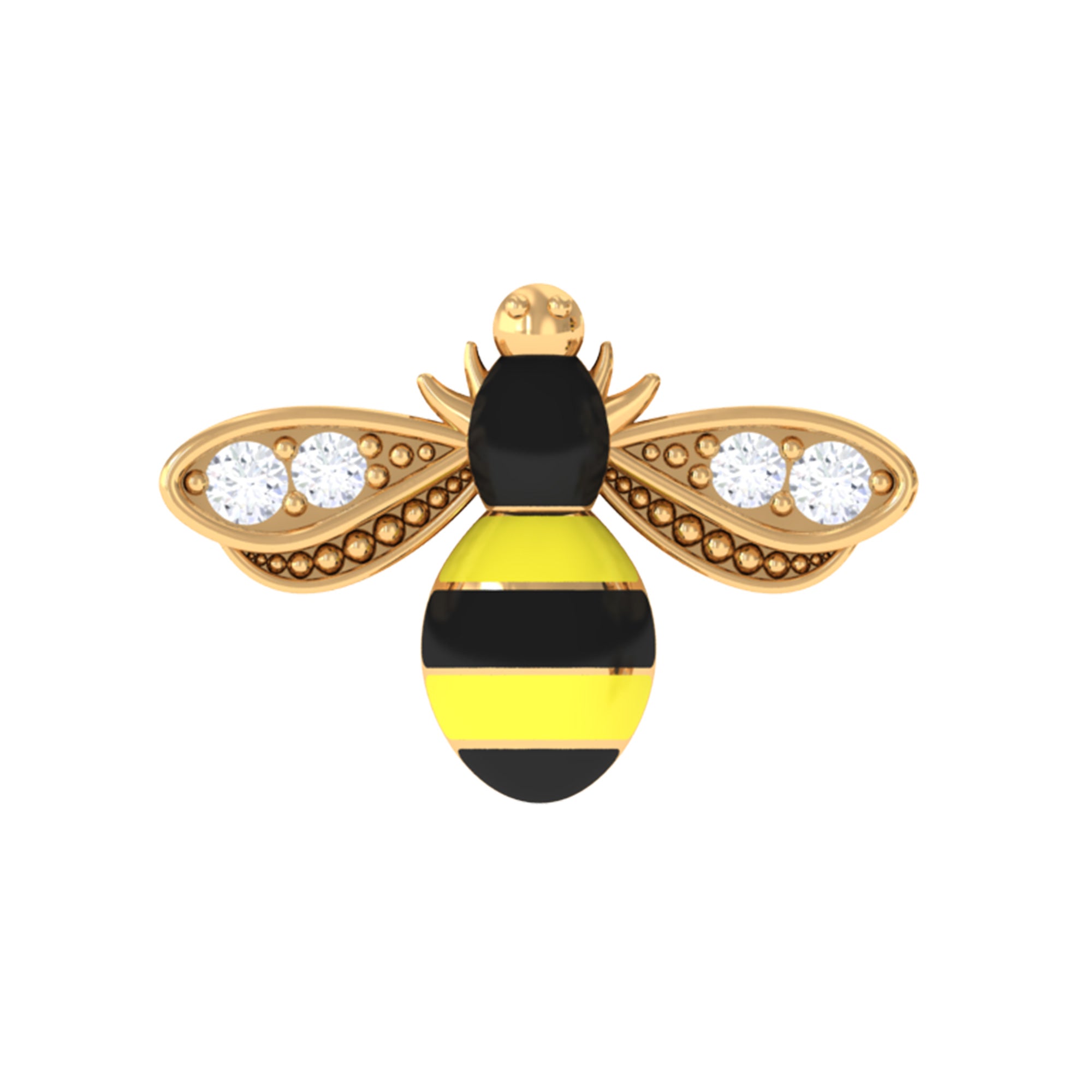 Rosec Jewels-Natural Diamond Honey Bee Cartilage Earring