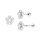 Rosec Jewels-Moissanite Floral Earring for Helix Piercing