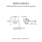 Rosec Jewels-Certified Moissanite Lotus Earring for Cartilage Piercing