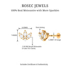 Rosec Jewels-Certified Moissanite Lotus Earring for Cartilage Piercing