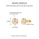 Rosec Jewels-Moissanite Gold Round Cartilage Stud Earring