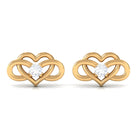 Diamond Infinity Heart Earrings For Women Diamond - ( HI-SI ) - Color and Clarity - Rosec Jewels