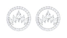 Rosec Jewels-Certified Real Diamond Circle Stud Earrings