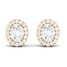 Certified Zircon Screw Back Stud Earrings Zircon - ( AAAA ) - Quality - Rosec Jewels