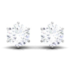 Certified Zircon Solitaire Screw Back Stud Earrings Zircon - ( AAAA ) - Quality - Rosec Jewels