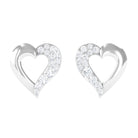 1/4 CT Genuine Diamond Heart Stud Earrings Diamond - ( HI-SI ) - Color and Clarity - Rosec Jewels