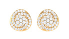 Rosec Jewels-Natural Diamond Swirl Stud Earrings with Screw Back