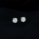 5 MM Round Moissanite Solitaire Screw Back Stud Earring Moissanite - ( D-VS1 ) - Color and Clarity - Rosec Jewels