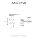 White Topaz Solitaire Stud Earrings White Topaz - ( AAA ) - Quality - Rosec Jewels