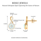 1.75 CT Classic Ethiopian Opal and Diamond Infinity Stud Earrings Ethiopian Opal - ( AAA ) - Quality - Rosec Jewels