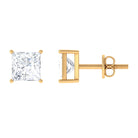 3/4 CT Princess Cut Moissanite Solitaire Stud Earrings Moissanite - ( D-VS1 ) - Color and Clarity - Rosec Jewels