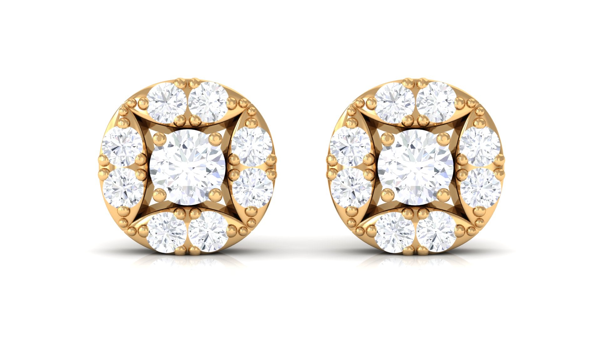 Rosec Jewels-Natural Diamond Screw Back Stud Earrings