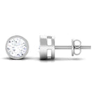 Simple Solitaire Stud Earrings with Lab Grown Diamond Lab Grown Diamond - ( EF-VS ) - Color and Clarity - Rosec Jewels