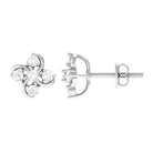 1/2 CT Diamond Cluster Flower Stud Earrings Diamond - ( HI-SI ) - Color and Clarity - Rosec Jewels