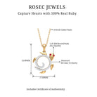 Ruby and Diamond Tortoise Pendant Necklace Ruby - ( AAA ) - Quality - Rosec Jewels