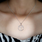 Moissanite Aries Zodiac Sign Pendant Necklace - Rosec Jewels