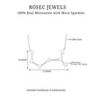 Moissanite Constellation Scorpio Zodiac Sign Necklace Moissanite - ( D-VS1 ) - Color and Clarity - Rosec Jewels