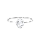 1/2 CT Classic Round Diamond Halo Engagement Ring Diamond - ( HI-SI ) - Color and Clarity - Rosec Jewels