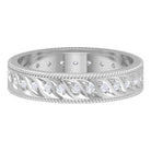 1/4 CT Diamond and Gold Twisted Rope Band Ring for Women Diamond - ( HI-SI ) - Color and Clarity - Rosec Jewels